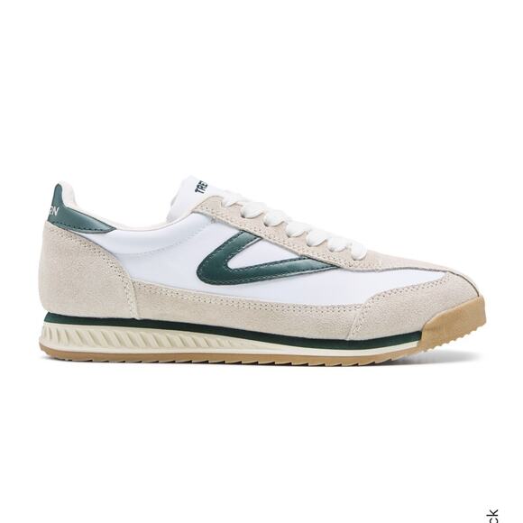 Cream White Green Tretorn Suede Rawlins Retro Sneaker Tennis Shoe Size 6M - Picture 2 of 15